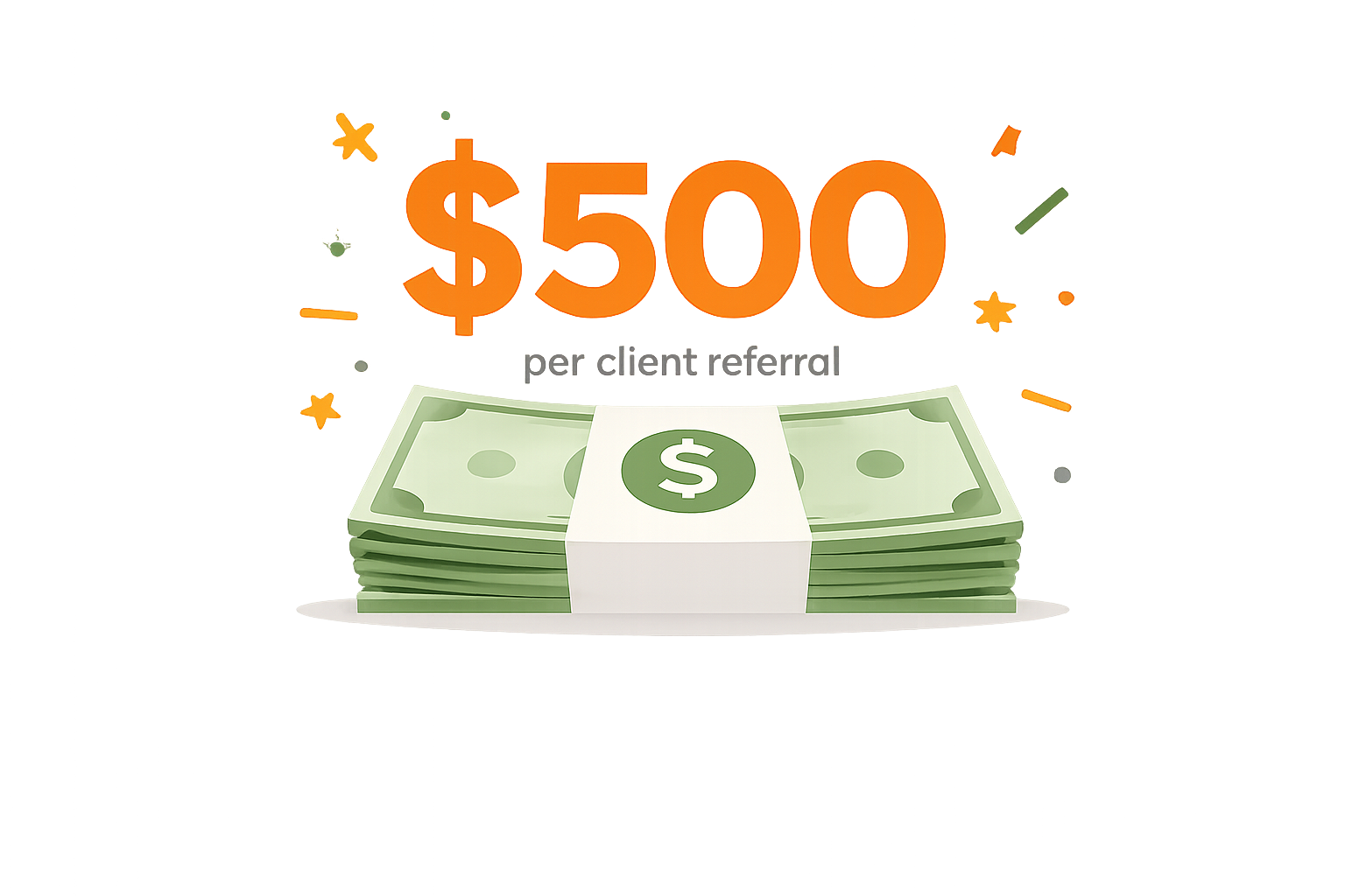$500 per client referral